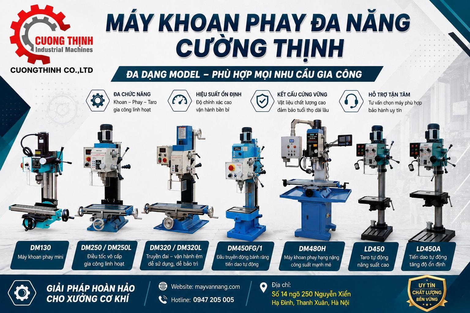 CƯỜNG THỊNH CUNG CẤP MÁY KHOAN PHAY ĐA NĂNG