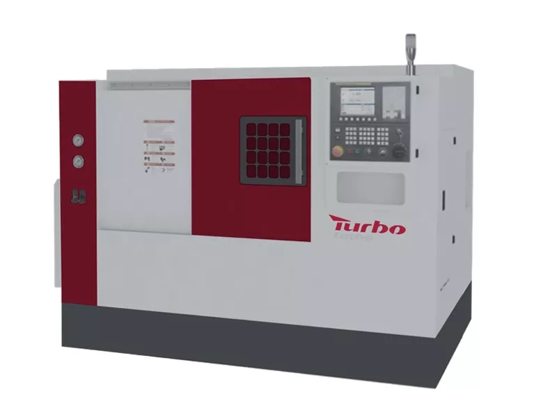 máy tiện cnc băng nghiêng hai trục chính